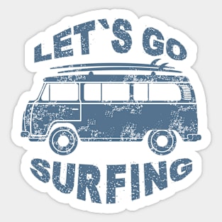 Let's Go Surfing Sticker